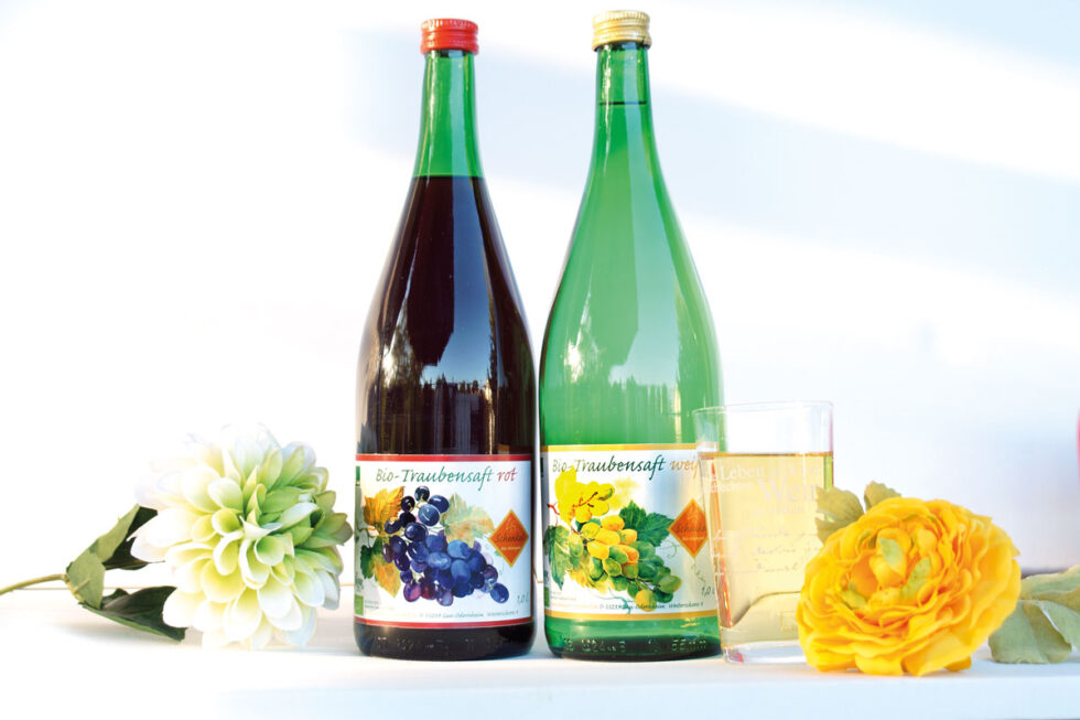 Bioland-Traubensaft vom Weingut Schenkel in Rheinhessen